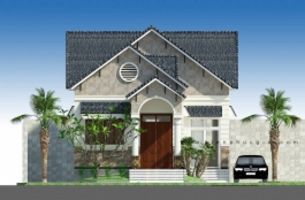 Mẫu biệt thự nhà vườn cấp 4 diện tích 150m2 kiến trúc bán cổ điển