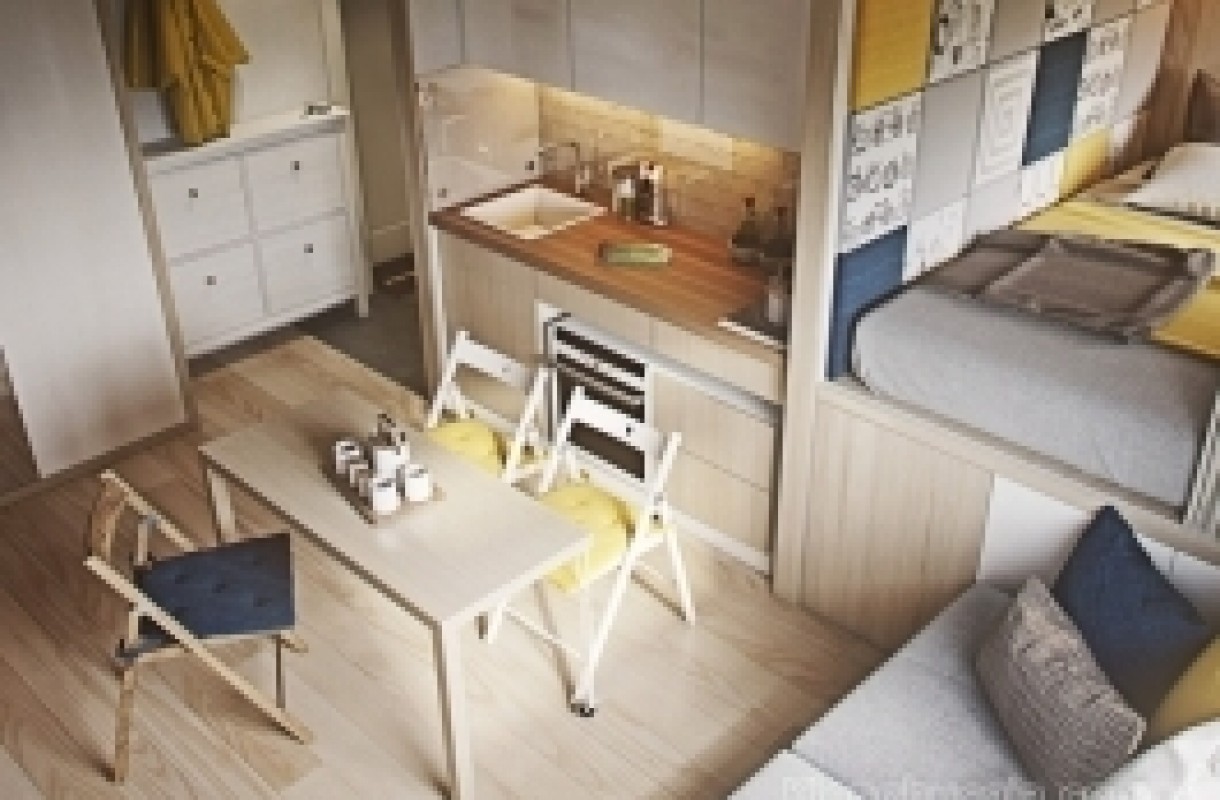 Thiết kế nội thất căn hộ chung cư 40m2 đẹp cực chất 
