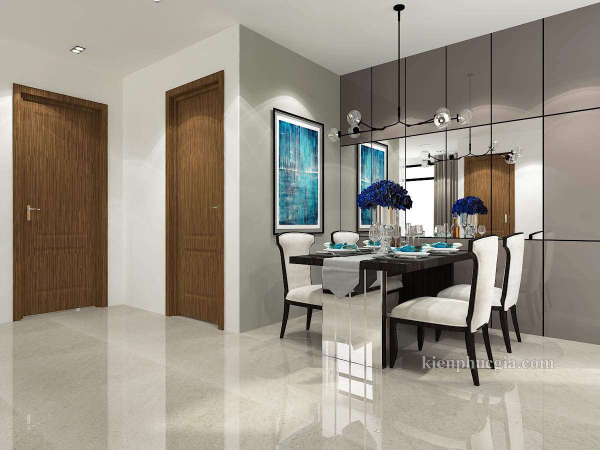 Thiết kế nội thất căn hộ cao cấp 2 phòng ngủ ảnh 3