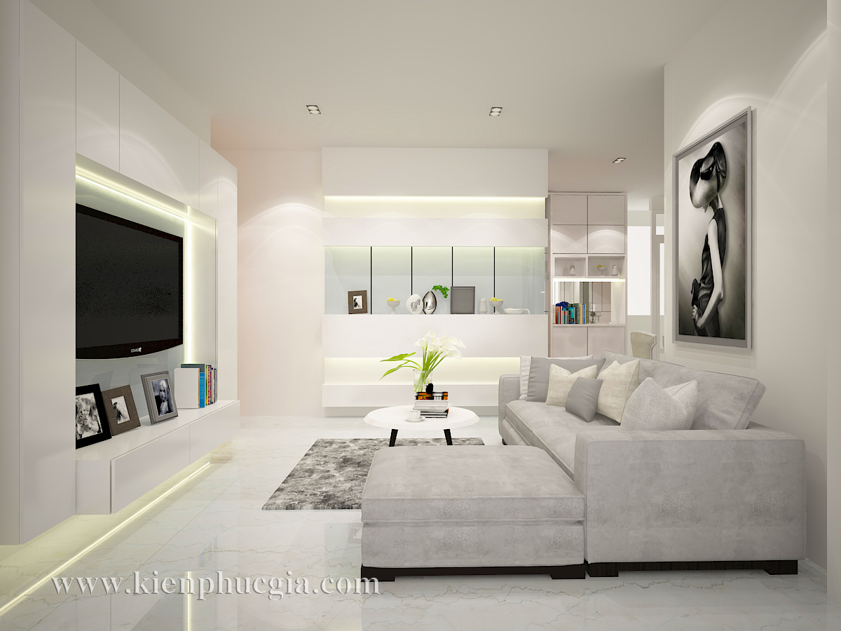 Đơn giản tinh tế với mẫu thiết kế nội thất căn hộ 2 phòng ngủ ở Him Lam Chợ Lớn ảnh 2