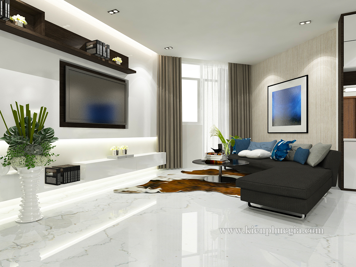 Nét hiện đại của mẫu thiết kế nội thất căn hộ Himlam Chợ Lớn ảnh 2