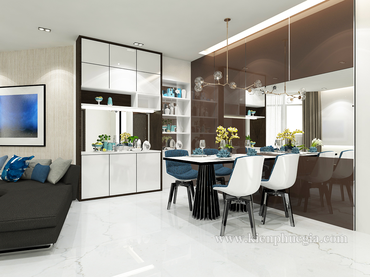 Nét hiện đại của mẫu thiết kế nội thất căn hộ Himlam Chợ Lớn ảnh 3
