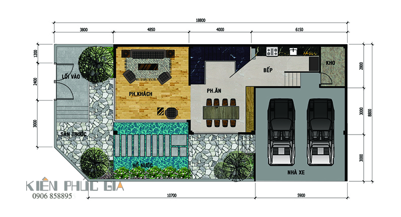 Thiết Kế Nhà Phố - nhà cô Ánh - Vũng Tàu 3