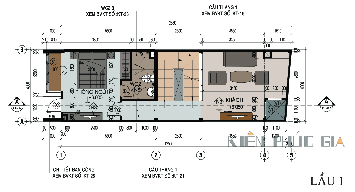 Thiết kế Nhà Phố- Nhà Phố 3 tầng - quận 11 ảnh 5