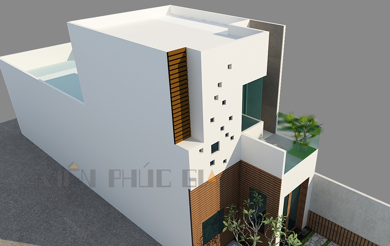 Mẫu nhà phố 1 trệt 1 lầu tại Tân Thạnh - Long An