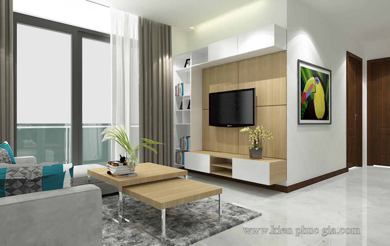 Thiết kế thi công căn hộ Vinhome central park 92 m2