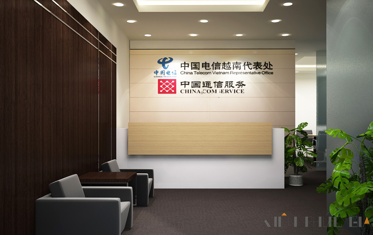 Thiết kế nội thất văn phòng công ty Asia Telecom